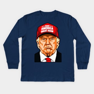 Make America Great Again Trump Kids Long Sleeve T-Shirt